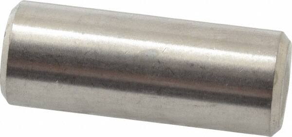 Value Collection - 3/8" Diam x 1" Pin Length 316 Stainless Steel Standard Dowel Pin - Bright Finish, 2 Beveled End - Benchmark Tooling