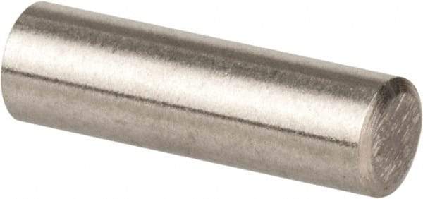 Value Collection - 3mm Diam x 10mm Pin Length 316 Stainless Steel Standard Dowel Pin - Bright Finish, 1 Rounded End - Benchmark Tooling