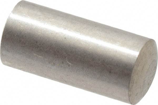 Value Collection - 4mm Diam x 8mm Pin Length 316 Stainless Steel Standard Dowel Pin - Bright Finish, 1 Rounded End - Benchmark Tooling