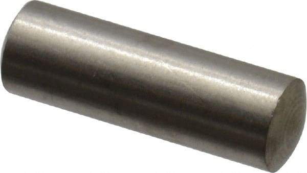 Value Collection - 4mm Diam x 12mm Pin Length 316 Stainless Steel Standard Dowel Pin - Bright Finish, 1 Rounded End - Benchmark Tooling