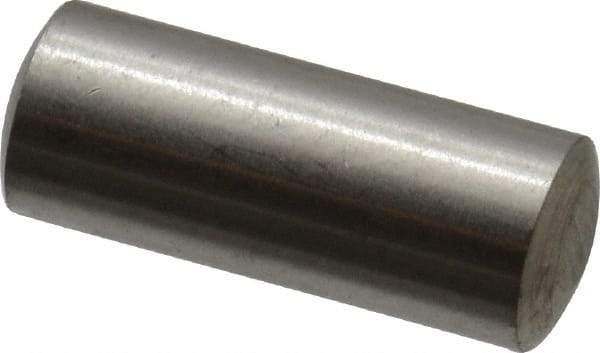 Value Collection - 5mm Diam x 12mm Pin Length 316 Stainless Steel Standard Dowel Pin - Bright Finish, 1 Rounded End - Benchmark Tooling