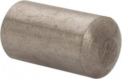 Value Collection - 6mm Diam x 10mm Pin Length 316 Stainless Steel Standard Dowel Pin - Bright Finish, 1 Rounded End - Benchmark Tooling