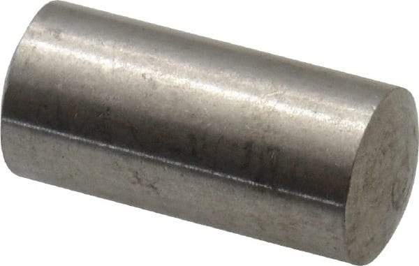 Value Collection - 6mm Diam x 12mm Pin Length 316 Stainless Steel Standard Dowel Pin - Bright Finish, 1 Rounded End - Benchmark Tooling
