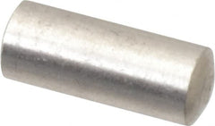 Value Collection - 6mm Diam x 14mm Pin Length 316 Stainless Steel Standard Dowel Pin - Bright Finish, 1 Rounded End - Benchmark Tooling