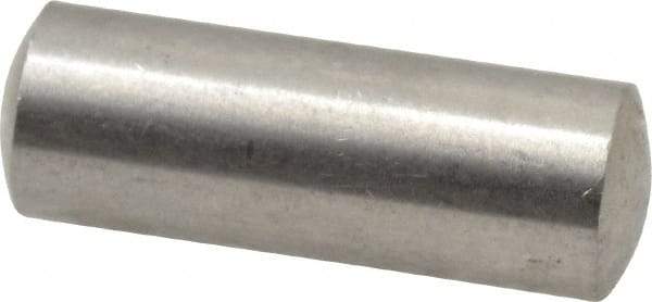 Value Collection - 6mm Diam x 16mm Pin Length 316 Stainless Steel Standard Dowel Pin - Bright Finish, 1 Rounded End - Benchmark Tooling