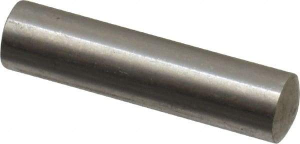 Value Collection - 6mm Diam x 24mm Pin Length 316 Stainless Steel Standard Dowel Pin - Bright Finish, 1 Rounded End - Benchmark Tooling