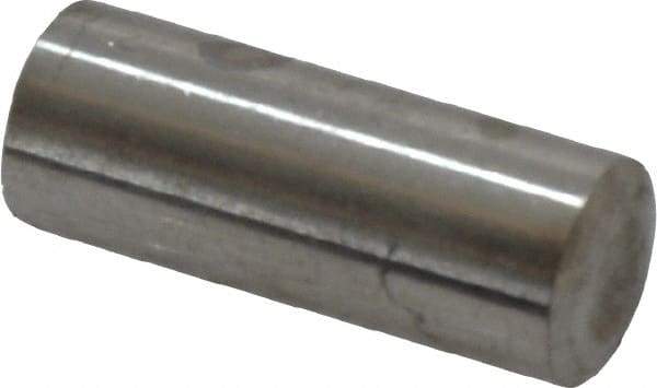 Value Collection - 8mm Diam x 20mm Pin Length 316 Stainless Steel Standard Dowel Pin - Bright Finish, 1 Rounded End - Benchmark Tooling