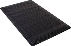 PRO-SAFE - 5' Long x 3' Wide, Dry Environment, Anti-Fatigue Matting - Black, Vinyl with Vinyl Sponge Base, Beveled on 4 Sides - Benchmark Tooling
