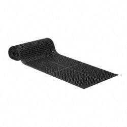 PRO-SAFE - 20' Long x 3' Wide, Dry/Wet Environment, Anti-Fatigue Matting - Black, Natural Rubber with Rubber Base - Benchmark Tooling
