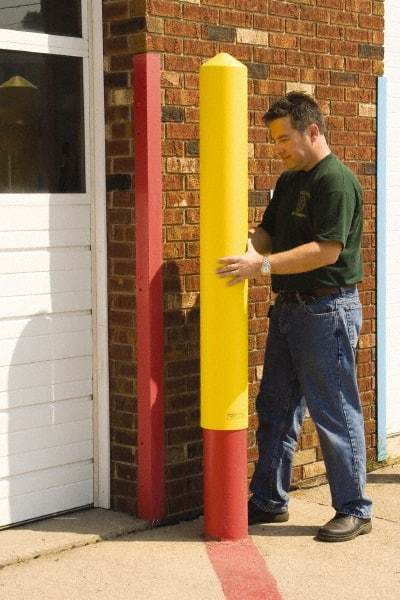 Eagle - 5" Deep x 56" High, 4" Bollard Cover - Red, High Density Polyethylene, 4 Lb, Smooth Surface - Benchmark Tooling