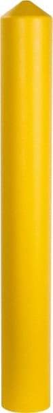 Eagle - 7-1/4" Wide x 7-1/4" Deep x 56" High, 6" Bollard Cover - Yellow, High Density Polyethylene, 6 Lb, Smooth Surface - Benchmark Tooling