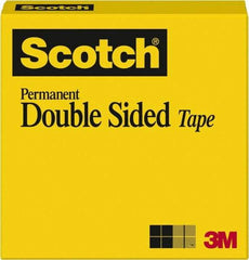 3M - 1" x 36 Yd Acrylate Adhesive Double Sided Tape - 3 mil Thick, Transparent - Benchmark Tooling