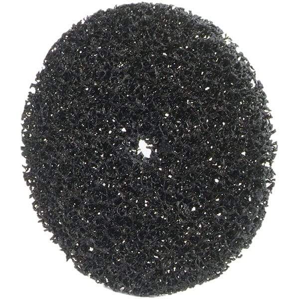 Merit Abrasives - 6" Very Coarse Grade Deburring Disc - 1/2" Center Hole, Arbor Connection, 4,000 Max RPM - Benchmark Tooling