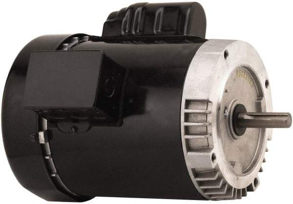 US Motors - 1-1/2 Max hp, 3,600 Max RPM, Single Cap Start-Cap Run Electric AC DC Motor - 115/208-230 V Input, Single Phase, 56C Frame, 5/8" Shaft Diam, C-Face Mount, TEFC Enclosure - Benchmark Tooling