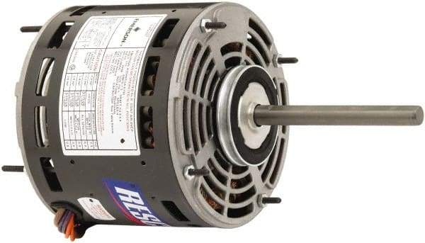 US Motors - 1/3 Max hp, 1,000 Max RPM, Permanent Split Cap Electric AC DC Motor - 115 V Input, Single Phase, 48Y Frame, 1/2" Shaft Diam, Belly Band Mount, OAO Enclosure - Benchmark Tooling