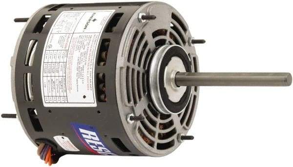 US Motors - 1/3 Max hp, 825 Max RPM, Permanent Split Cap Electric AC DC Motor - 208-230 V Input, Single Phase, 48Y Frame, 1/2" Shaft Diam, Stud Mount, TEAO Enclosure - Benchmark Tooling