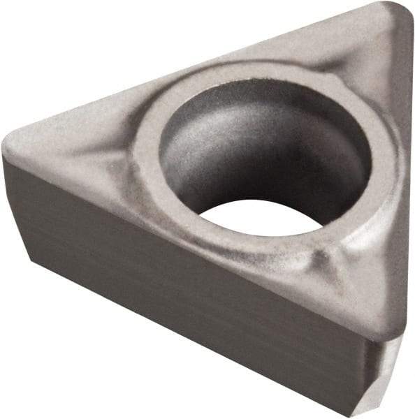 Sandvik Coromant - TCGX21.51 AL Grade H10 Carbide Turning Insert - Uncoated, 60° Triangle, 1/4" Inscr Circle, 3/32" Thick, 1/64" Corner Radius - Benchmark Tooling