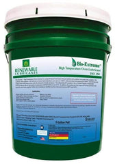 Renewable Lubricants - 5 Gal Pail Synthetic/Graphite Lubricant - White, -28°F to 2,000°F, Food Grade - Benchmark Tooling