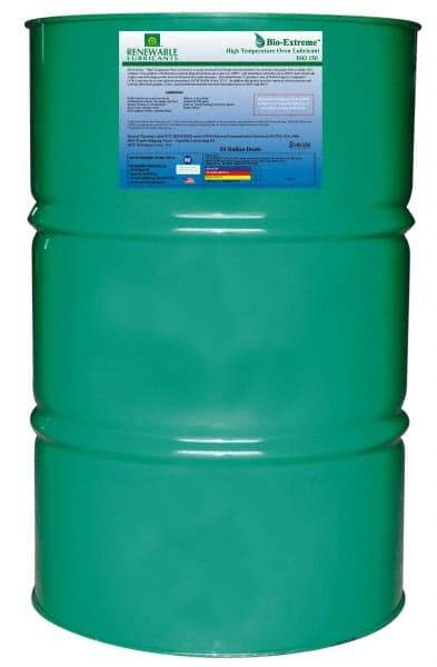 Renewable Lubricants - 55 Gal Drum Synthetic/Graphite Lubricant - White, -28°F to 2,000°F, Food Grade - Benchmark Tooling