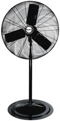 Air King - 24" Blade, 1/4 hp, 5,130 Max CFM, Single Phase Oscillating Pedestal Fan - 2.03/1.81/1.63 Amps, 120 Volts, 3 Speed - Benchmark Tooling