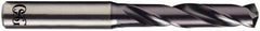 OSG - 37/64" 140° Spiral Flute Solid Carbide Screw Machine Drill Bit - WD1 Finish, Right Hand Cut, 65mm Flute Length, 115mm OAL, Straight Shank, Through Coolant - Benchmark Tooling