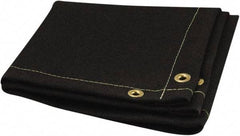 Steiner - 10' High x 8' Wide Coated Fiberglass Welding Blanket - Black, Grommet - Benchmark Tooling