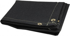 Steiner - 6' High x 8' Wide Coated Fiberglass Welding Blanket - Black, Grommet - Benchmark Tooling