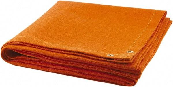 Steiner - 6' High x 8' Wide Fiberglass Welding Blanket - Orange, Grommet - Benchmark Tooling