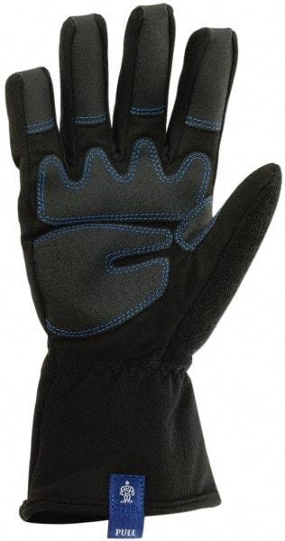 Ergodyne - Size S PVC Coated Cold Protection & Waterproof Work Gloves - Palm & Fingers Coated, Gauntlet Cuff, Black, Paired - Benchmark Tooling