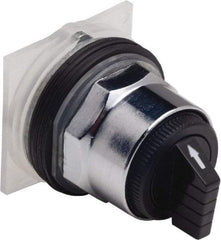Schneider Electric - 30mm Mount Hole, 3 Position, Knob and Pushbutton Operated, Selector Switch Only - Black, Maintained (MA), without Contact Blocks, Weatherproof and Dust and Oil Resistant - Benchmark Tooling