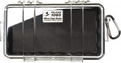 Pelican Products, Inc. - 5-9/16" Wide x 2-5/8" High, Clamshell Hard Case - Clear/Black, Polycarbonate - Benchmark Tooling