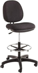 ALERA - 16-3/4 to 18" High Drafting Chair/Stool - 19" Wide x 17" Deep, 100% Acrylic Seat, Black - Benchmark Tooling