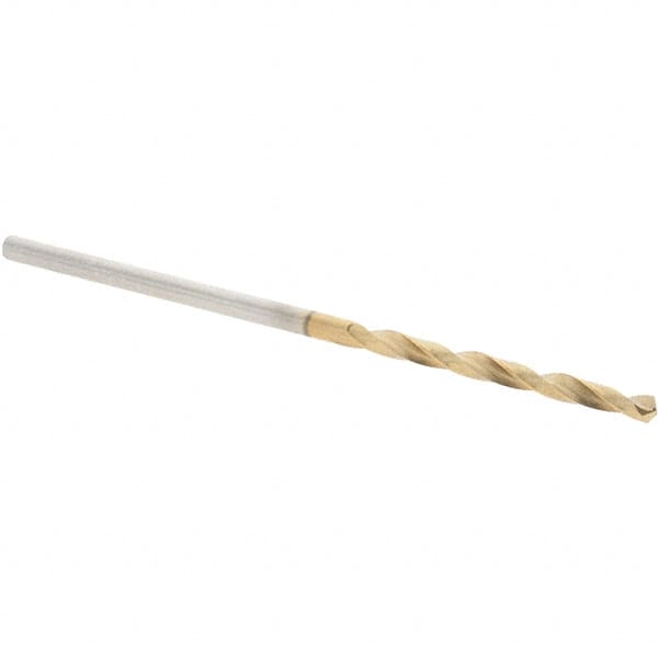 Guhring - #54 118° High Speed Steel Jobber Drill - TiN Finish, Right Hand Cut, Spiral Flute, Straight Shank, 40mm OAL, Standard Point - Benchmark Tooling