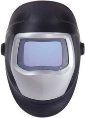 3M - 4-1/4" Window Width x 2-3/4" Window Height, 5, 8 to 13 Shade Auto-Darkening Lens, Fixed Front Welding Helmet - Black/Gray PPA Green Lens - Benchmark Tooling