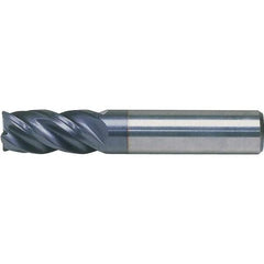 Kennametal - 1/2", 4 Flute, Single End, Solid Carbide, Corner Chamfer End Mill - 4" OAL, 38° Helix, Right Hand Flute, 1-5/8" LOC, Right Hand Cut - Benchmark Tooling