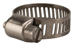 Value Collection - SAE Size 6, 5/16 to 7/8" Diam, Stainless Steel Worm Drive Clamp - 5/16" Wide, Material Grade 201 - Benchmark Tooling