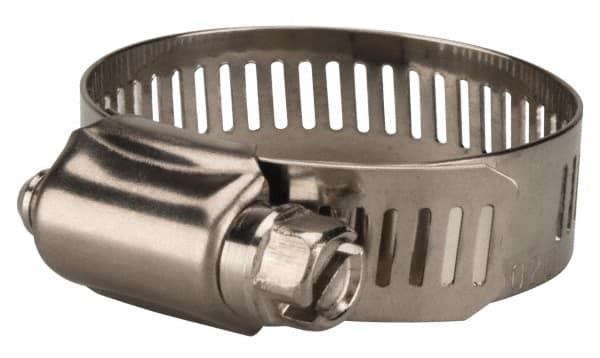 Value Collection - SAE Size 20, 3/4 to 1-3/4" Diam, Stainless Steel Worm Drive Clamp - 1/2" Wide, Material Grade 201 - Benchmark Tooling