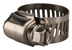 Value Collection - SAE Size 6, 3/8 to 7/8" Diam, Stainless Steel Worm Drive Clamp - 1/2" Wide, Material Grade 201 - Benchmark Tooling