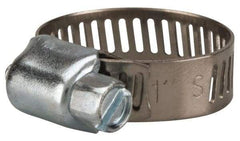 Value Collection - SAE Size 8, 3/8 to 1" Diam, Stainless Steel/Carbon Steel Worm Drive Clamp - 5/16" Wide, Material Grade 201 - Benchmark Tooling