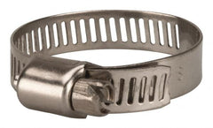 Value Collection - SAE Size 16, 1/2 to 1-1/2" Diam, Stainless Steel Worm Drive Clamp - 5/16" Wide, Material Grade 201 - Benchmark Tooling