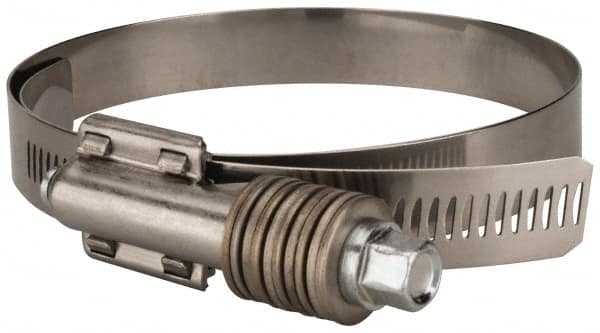 Value Collection - 3-3/4 to 4-5/8" Hose, 5/8" Wide x 0.7" Thick, Constant Torque Clamp - 3-3/4 to 4-5/8" Diam, Grade 304 Stainless Steel/Carbon Steel Screw - Benchmark Tooling