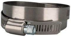 Value Collection - SAE Size 80, 3-1/2 to 5-1/2" Diam, Stainless Steel/Carbon Steel Worm Drive Clamp - 1/2" Wide, Material Grade 201 - Benchmark Tooling