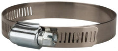 Value Collection - SAE Size 44, 2-1/4 to 3-1/4" Diam, Stainless Steel/Carbon Steel Worm Drive Clamp - 1/2" Wide, Material Grade 201 - Benchmark Tooling