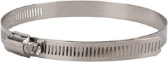 Value Collection - SAE Size 80, 3-1/2 to 5-1/2" Diam, Stainless Steel Worm Drive Clamp - 1/2" Wide, Material Grade 201 - Benchmark Tooling