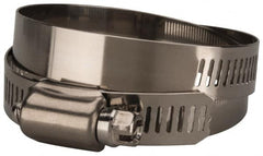 Value Collection - SAE Size 72, 3 to 5" Diam, Stainless Steel Worm Drive Clamp - 1/2" Wide, Material Grade 201 - Benchmark Tooling