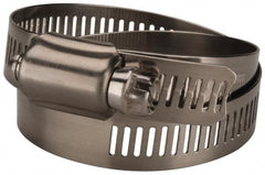 Value Collection - SAE Size 64, 2-1/2 to 4-1/2" Diam, Stainless Steel Worm Drive Clamp - 1/2" Wide, Material Grade 201 - Benchmark Tooling