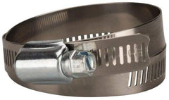 Value Collection - SAE Size 72, 3 to 5" Diam, Stainless Steel/Carbon Steel Worm Drive Clamp - 1/2" Wide, Material Grade 201 - Benchmark Tooling