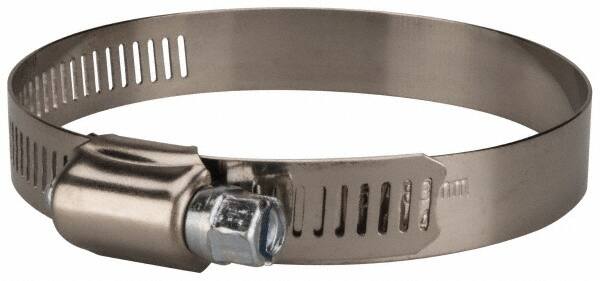 Value Collection - SAE Size 44, 2-1/4 to 3-1/4" Diam, Stainless Steel/Carbon Steel Worm Drive Clamp - 1/2" Wide, Material Grade 201 - Benchmark Tooling