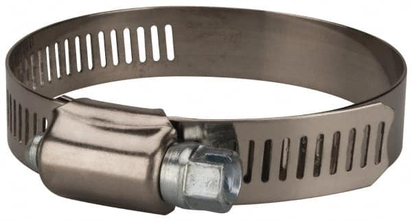 Value Collection - SAE Size 36, 1-3/4 to 2-3/4" Diam, Stainless Steel/Carbon Steel Worm Drive Clamp - 1/2" Wide, Material Grade 201 - Benchmark Tooling