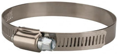 Value Collection - SAE Size 48, 2-1/2 to 3-1/2" Diam, Stainless Steel/Carbon Steel Worm Drive Clamp - 1/2" Wide, Material Grade 201 - Benchmark Tooling